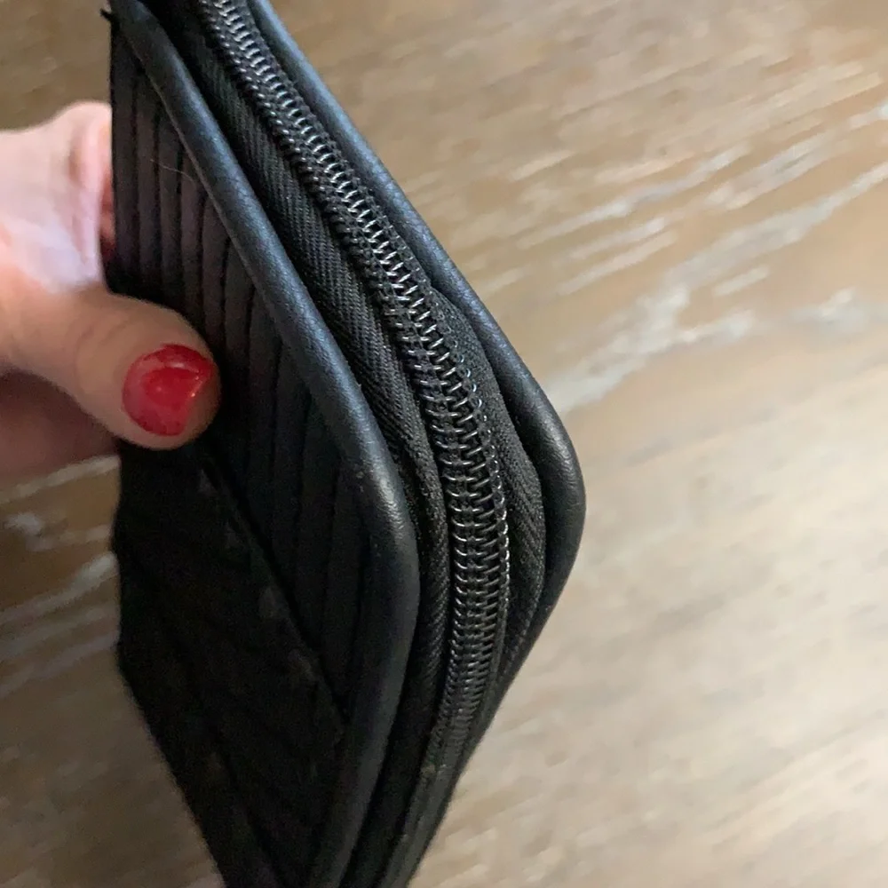 Unbranded black with black brads wristlets